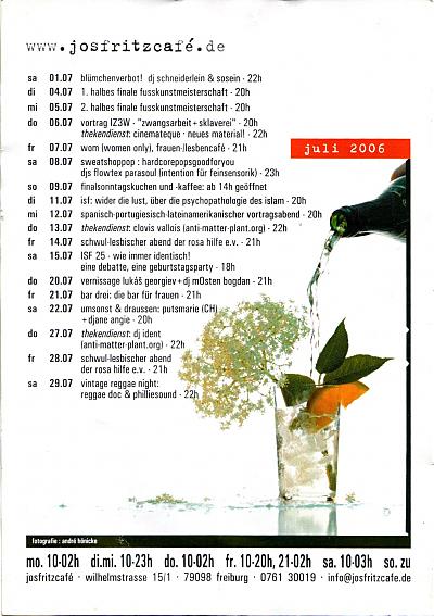 josfritzcaf� juli 2006 Frontside