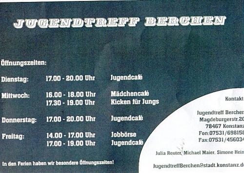 jugendtreff berchen Frontside