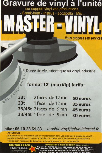 master vinyl Backside