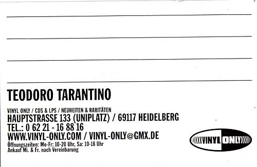 vinyl only heidelberg Backside