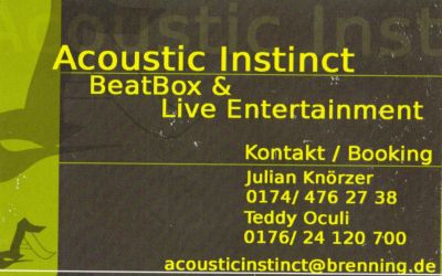 acoustic instinct Backside