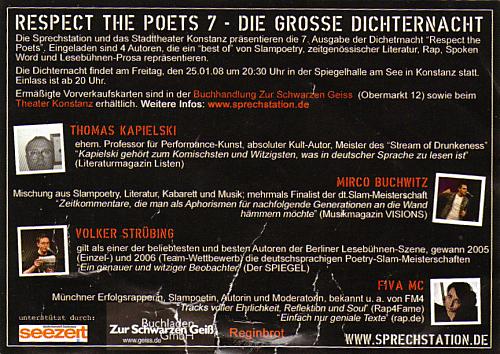 respect the poets Backside